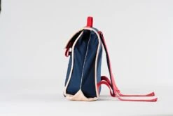 Schulranzen Aus Bio-Baumwolle In Blau-Rot -Schulschätze Markt 10018094 Schulranzen aus Bio Baumwolle in blau rot 1