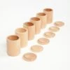 Grapat Holzspielzeug 6 Becher Mit Deckel, Natur