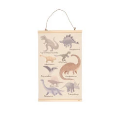 Dinosaurierposter Aus Baumwolle