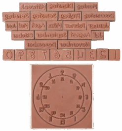 Holzstempel Uhrzeit Und Kalender 3 Holzstempel Uhrzeit Und Kalender -Schulschätze Markt 10020089 Holzstempel Uhrzeit und Kalender