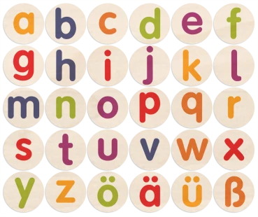 Holzstempel Kleinbuchstaben 1 Holzstempel Kleinbuchstaben