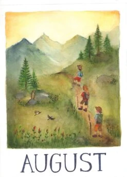 Postkarten Set Monate, 12-teilig -Schulschätze Markt Postkarten Set Monate 10