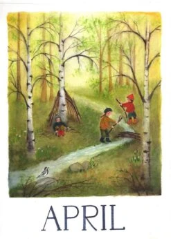 Postkarten Set Monate, 12-teilig -Schulschätze Markt Postkarten Set Monate 11