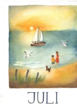 Postkarten Set Monate, 12-teilig -Schulschätze Markt Postkarten Set Monate 3