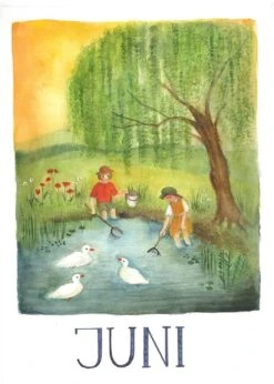 Postkarten Set Monate, 12-teilig -Schulschätze Markt Postkarten Set Monate 4