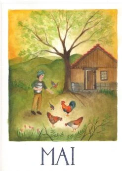 Postkarten Set Monate, 12-teilig -Schulschätze Markt Postkarten Set Monate 5