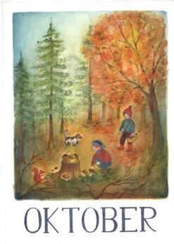 Postkarten Set Monate, 12-teilig -Schulschätze Markt Postkarten Set Monate 8