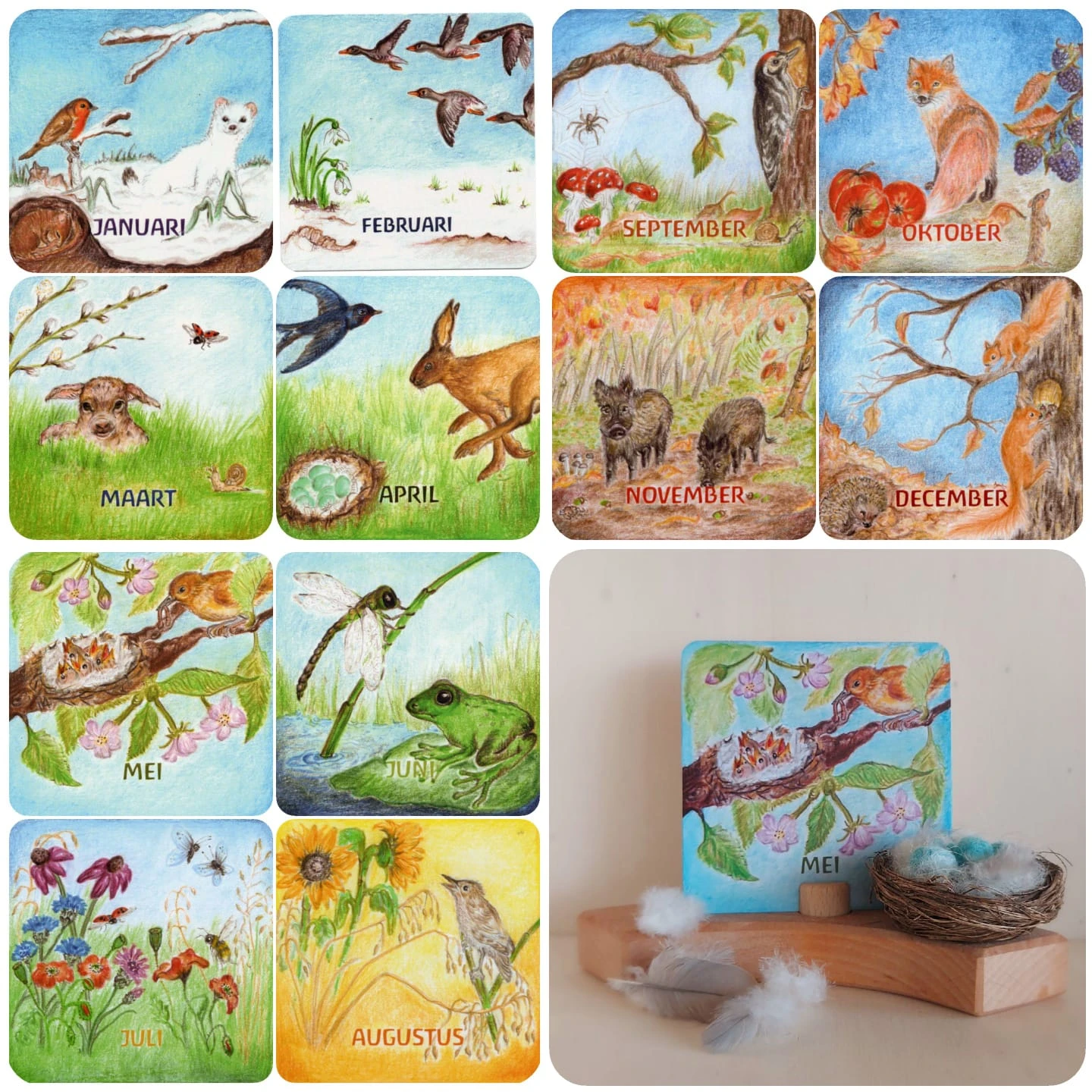 Kartenset Monate 1 Kartenset Monate