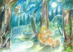 Postkartenset Märchen, 12-teilig -Schulschätze Markt Waldorfshop Postkartenset Maerchen Postkarte Jahreszeitentisch Jahreszeiten Set 12 schoen Stimmung Aquarell Brueder Grimm Andersen Erzaehlen 1