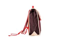 Ranzen Aus Bio-Baumwolle In Rot-aubergine -Schulschätze Markt Waldorfshop Ranzen aus gewachster Bio Baumwolle in rot aubergine 1